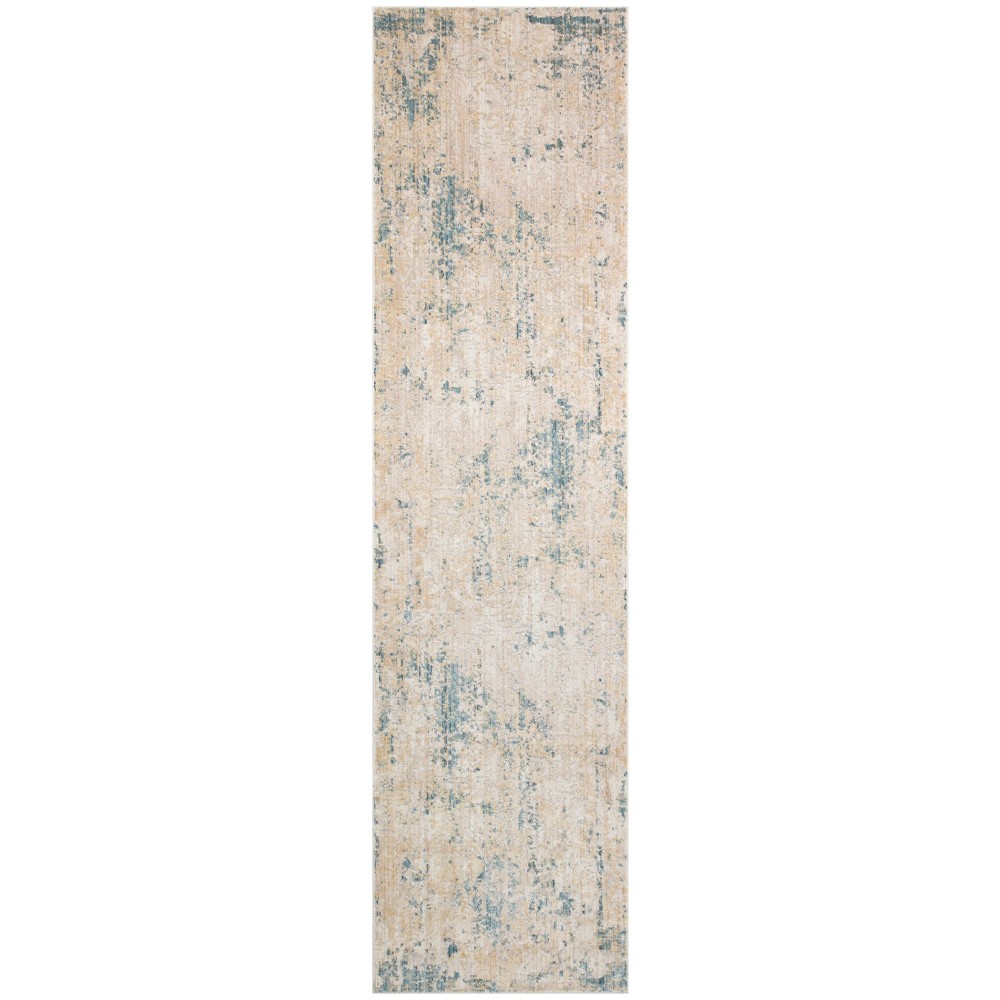 Essence Distressed Abstract ESSC04 Runner Rugs in Gold Teal